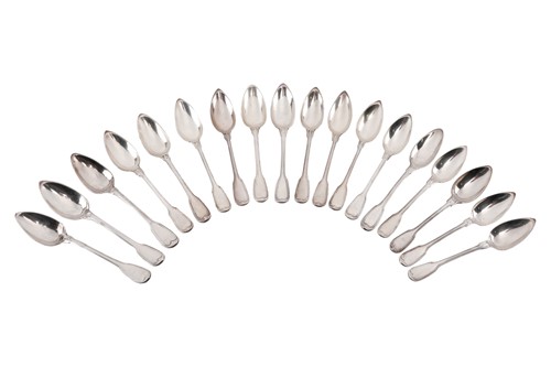 Lot 469 - A set of eighteen matched French dessert...