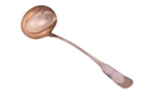 Lot 557 - A large George III silver ladle, Robert Gray &...
