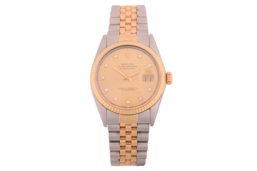 Lot 361 - A Rolex Datejust 36mm Bi-metal Ref: 16013...