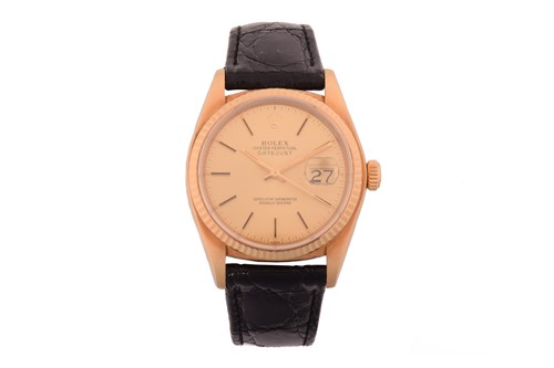 Lot 332 - A Rolex Datejust in 18ct gold ref: 16018 Model:...