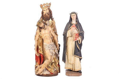 Lot 95 - A 20th century carved and painted softwood...