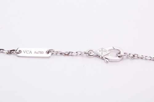 Lot 304 - Van Cleef & Arpels - a diamond-set lotus...