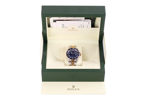 Lot 429 - A Rolex Submariner Bi-metal Blue dial...