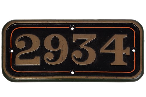 Lot 348 - A large cast brass cab side railway locomotive...