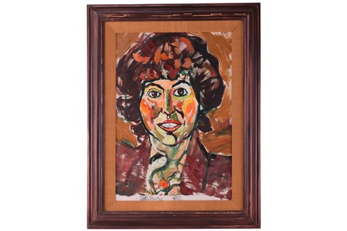 Lot 4 - John Bratby (1928 - 1992) Portrait of Mrs...