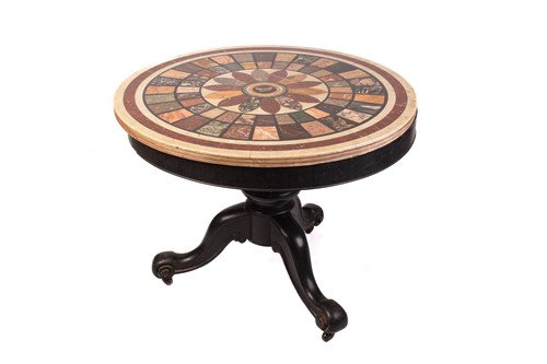 Lot 176 - A good Victorian specimen marble top centre...