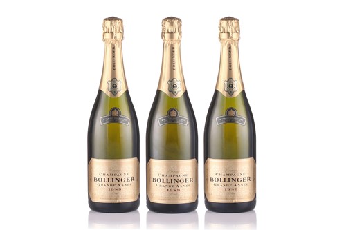 Lot 11 - 3 Bottles of Bollinger Grande Annee 1989, 75cl