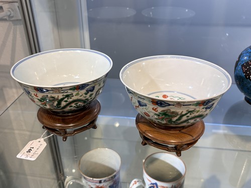 Lot 146 - A matched pair of Chinese "Dragon and Phoenix"...