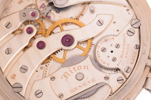 Lot 487 - A fine Montres Niton Genève open-face Jump...