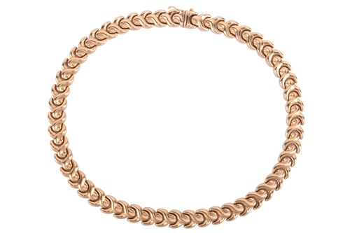 Lot 117 - A fancy link necklace, comprising a series of...