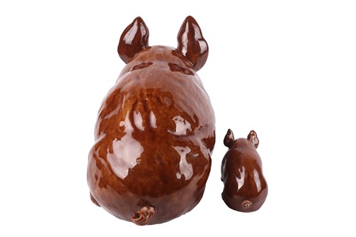 Lot 279 - A large Wemyss Ware pig, naturalistically...
