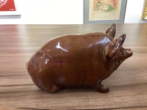Lot 279 - A large Wemyss Ware pig, naturalistically...
