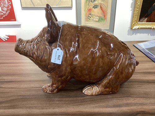 Lot 279 - A large Wemyss Ware pig, naturalistically...