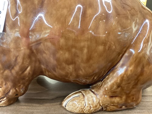 Lot 279 - A large Wemyss Ware pig, naturalistically...