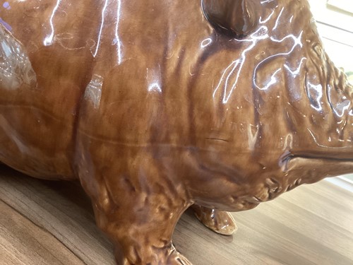 Lot 279 - A large Wemyss Ware pig, naturalistically...