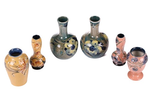 Lot 284 - A pair of William Moorcroft 'late florian ware'...