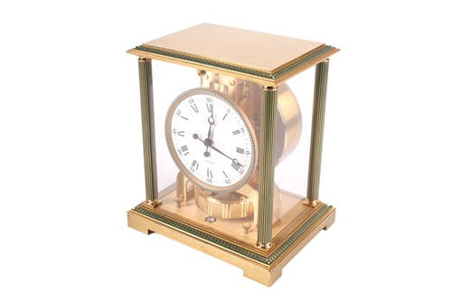 Lot 229 - A Jaeger LeCoultre Atmos clock, the glass and...