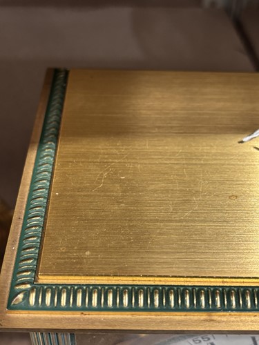 Lot 229 - A Jaeger LeCoultre Atmos clock, the glass and...