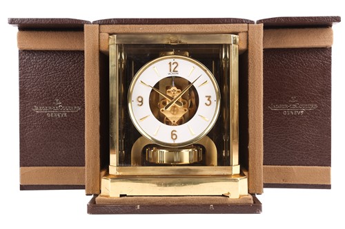 Lot 222 - A Jaeger-LeCoultre Atmos Classic VIII gilt...