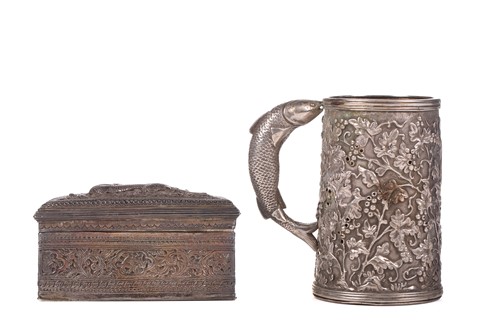 Lot 130 - A 19th-century South Burmese silver crescent...