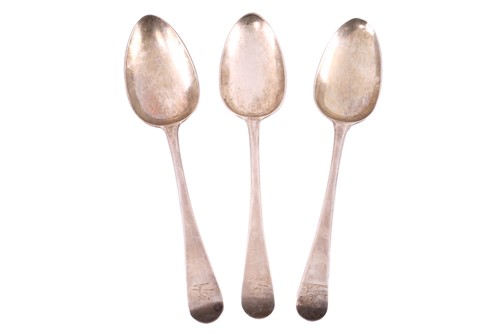 Lot 448 - A matched set of three George III silver...