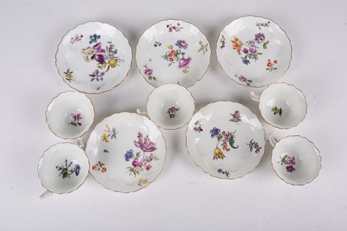 Lot 269 - A Meissen part coffee service, late 19th...
