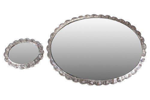 Lot 531 - A large antique Turkish silver-backed bridal...