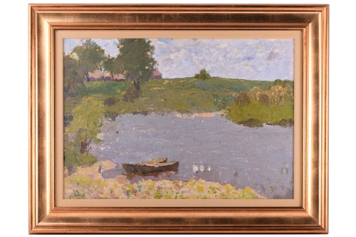 Lot 7 - Arseny Vlasov (1914 - 1997) Russian, Boat on a...
