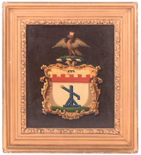 Lot 48 - 19th century British School, Armorial coat of...