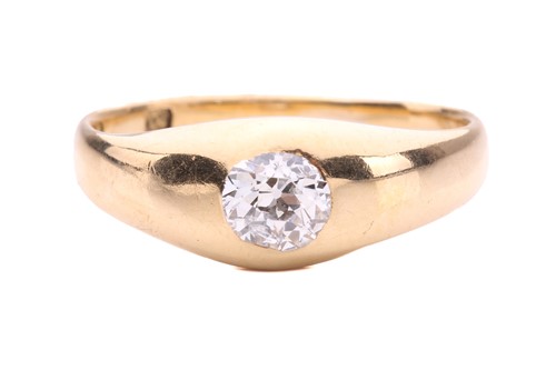 Lot 241 - An old-cut diamond gypsy ring, containing a...