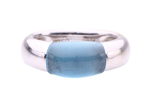 Lot 365 - A Sifani Chopin topaz dress ring in 18ct white...