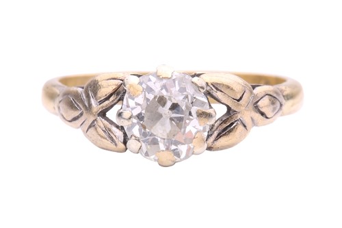Lot 177 - An old cut diamond solitaire ring, set with an...