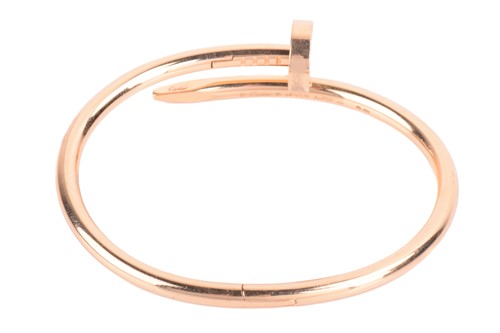 Lot 292 - Cartier - a 'Juste un Clou' hinged bracelet in...