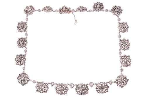 Lot 142 - A 19th-century necklace set with rose-cut...