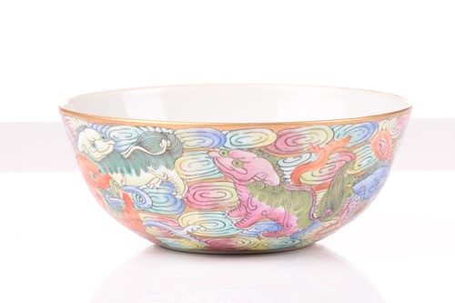 Lot 126 - A Chinese Famille Rose porcelain lobed and...