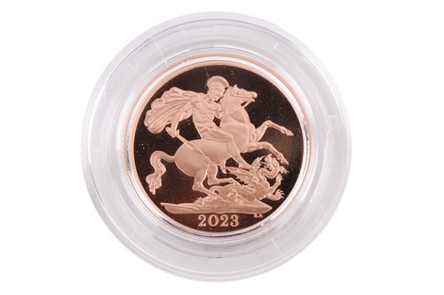 Lot 315 - An Charles III 2023 proof sovereign,...