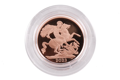 Lot 321 - An Charles III 2023 proof sovereign,...