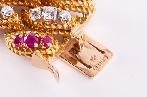 Lot 241 - Kutchinsky – a diamond and ruby bracelet