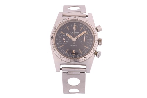 Lot 171 - A Lator Chronograph Dive Stainless Steel...