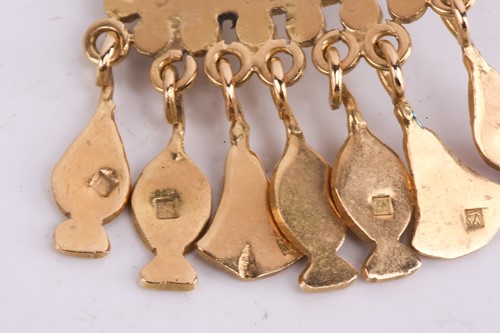 Lot 118 - An Egyptian enamelled pendant on chain,...