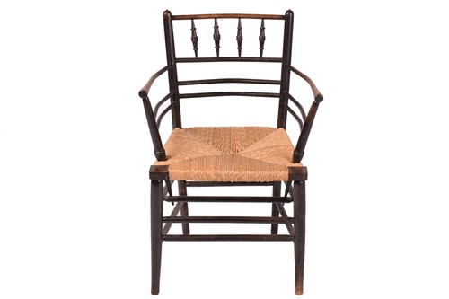 Lot 126 - A Sussex-type spindle-backed armchair, 19th...