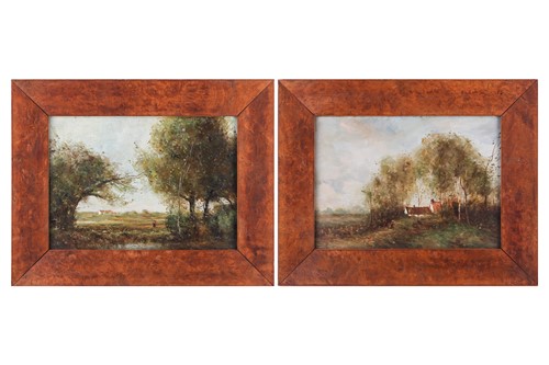 Lot 10 - T. Mathieson, (20th Century), figures in...
