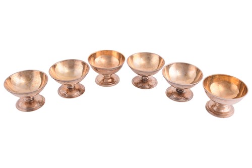 Lot 430 - A set of six George III silver salts by...