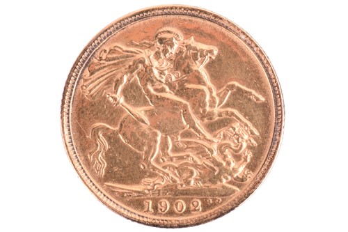 Lot 320 - A 1902 Edward VII full sovereign, circulated.