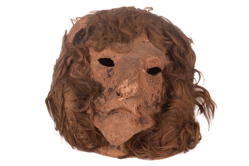 Lot 330 - An original papier mache lion mask, used as a...