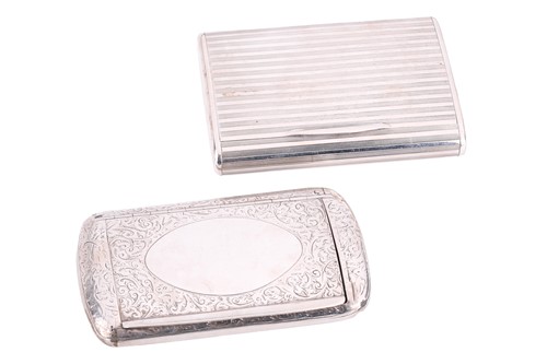 Lot 224 - Two Early 20th-century silver snuff boxes;...