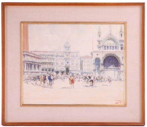 Lot 13 - Luigi Pagan (1907-1980) Italian, figures in St...