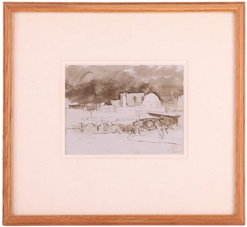 Lot 28 - Martin Yeoman (b.1953), Tunisian town scene,...