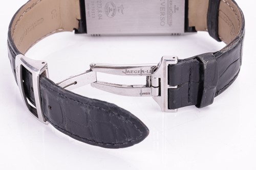Lot 165 - A Jaeger LeCoultre Grand Reverso Stainless...
