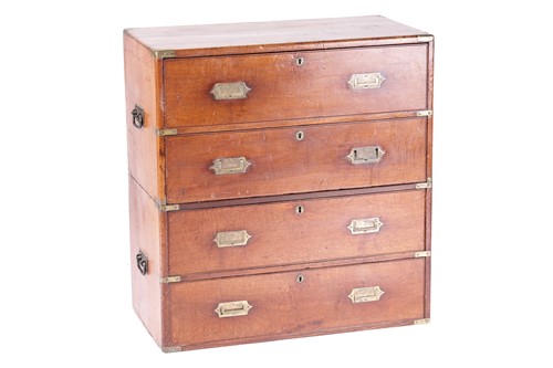 Lot 120 - A small Victorian, Maynard & Co of London teak...